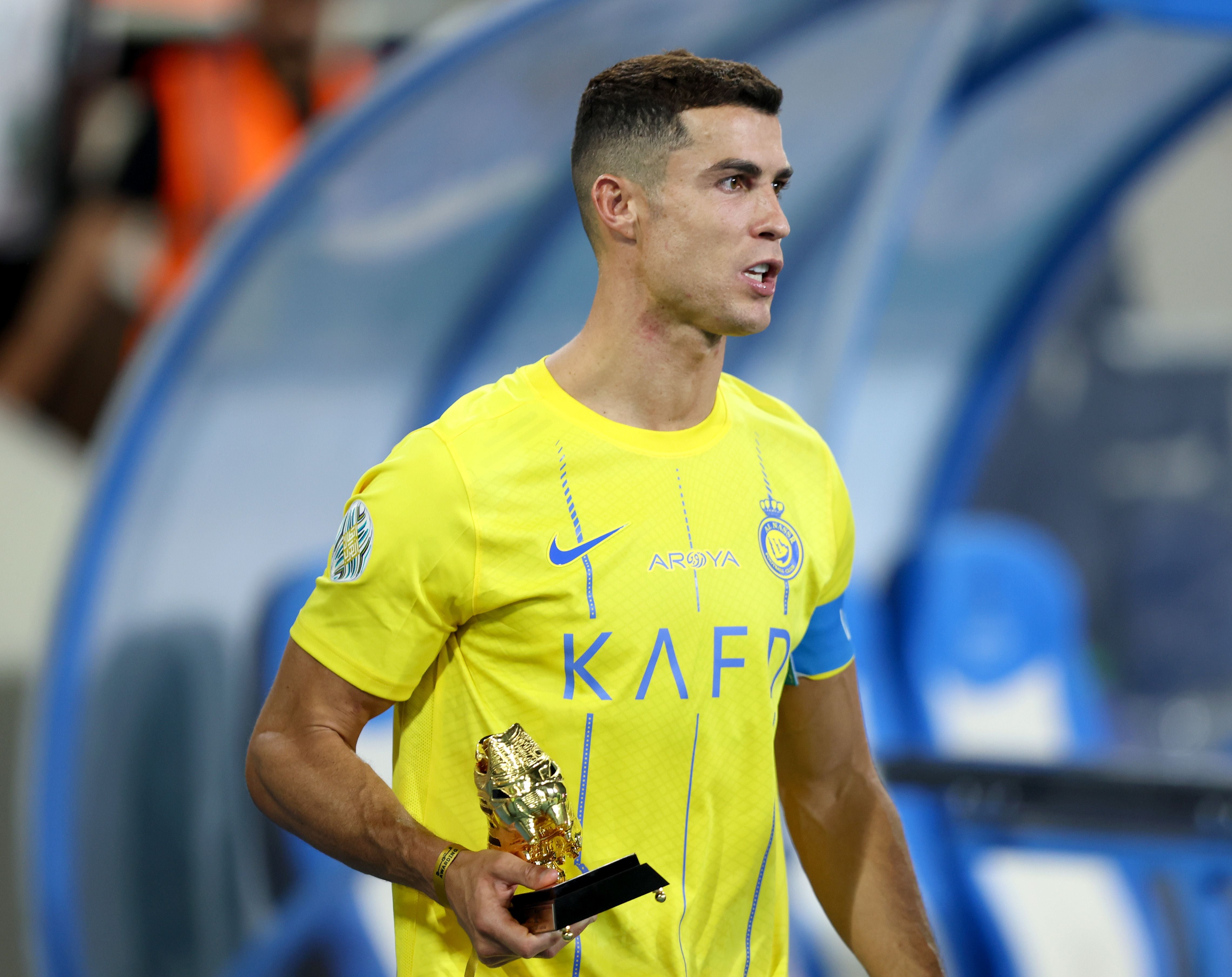 Ronaldo se quedó con el premio al goleador de la competencia (Getty) 