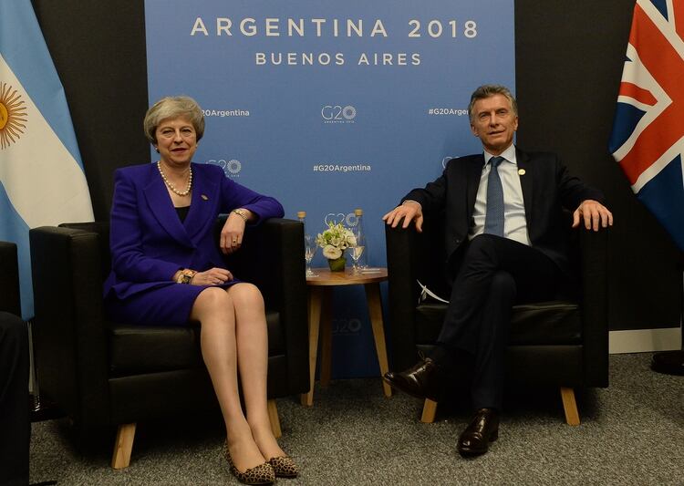 May y Macri, durante el encuentro que tuvieron en Costa Salguero. (Presidencia)