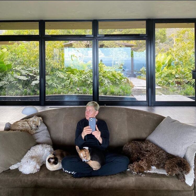Ellen DeGeneres, confinada con jardín tropical, piscina kilométrica y vistas al Pacífico