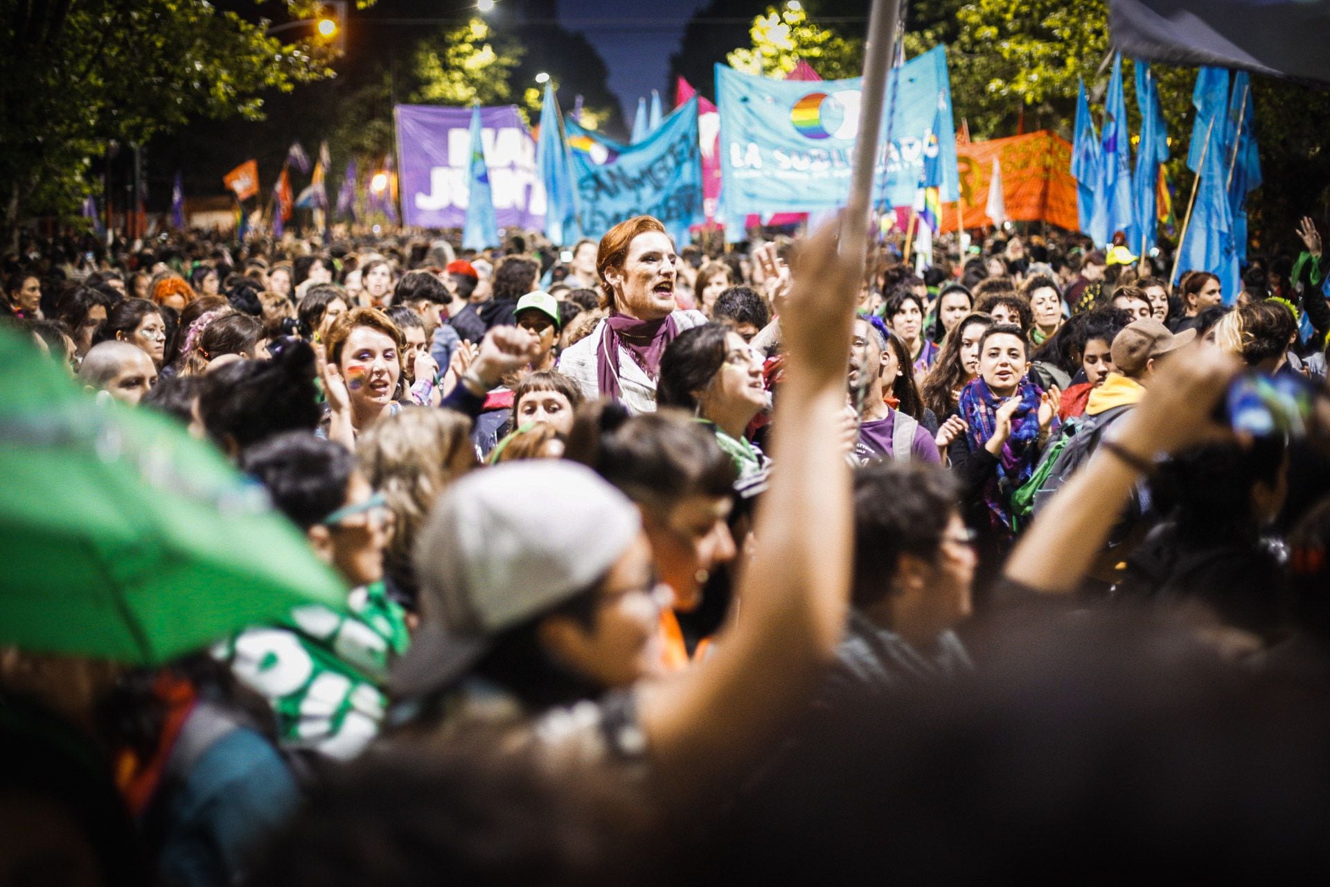 Varias columnas de militantes llenaron las calles de La Plata en estos dos días del ENM