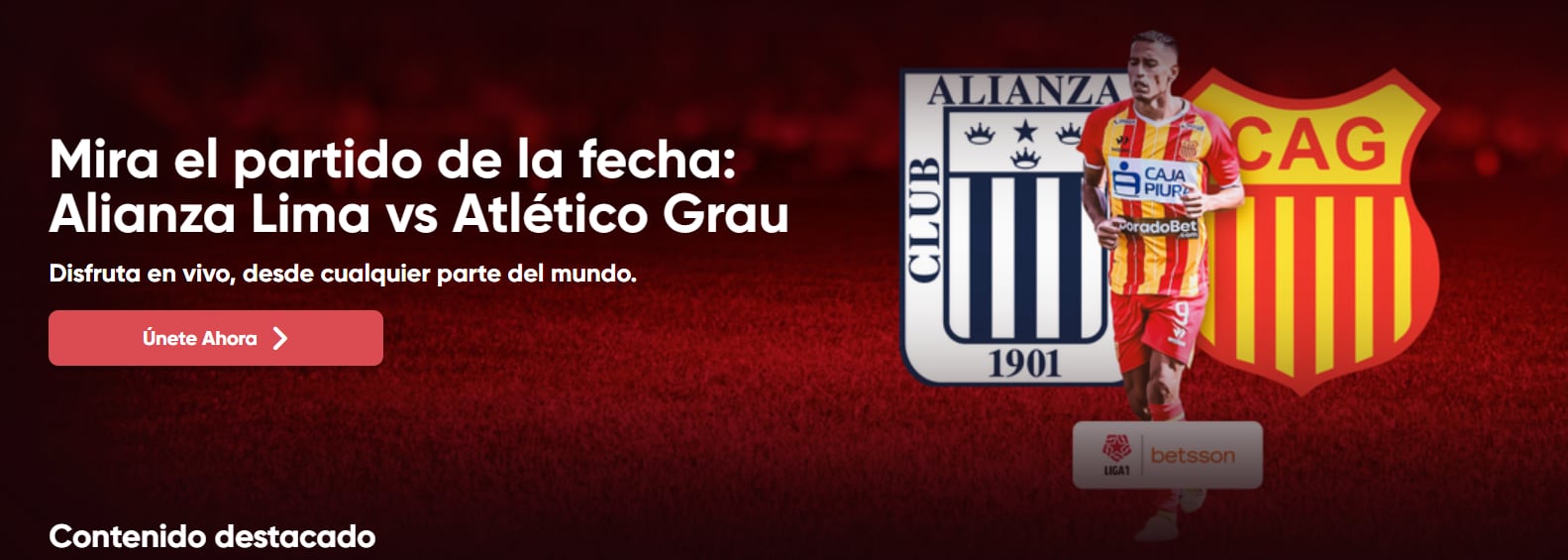 Anuncio del Alianza Lima vs Atlético Grau en Liga 1 Play.