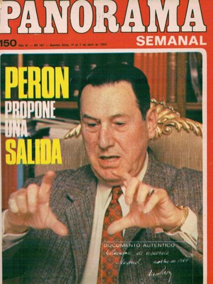 Perón, desde España, influía en la política argentina
