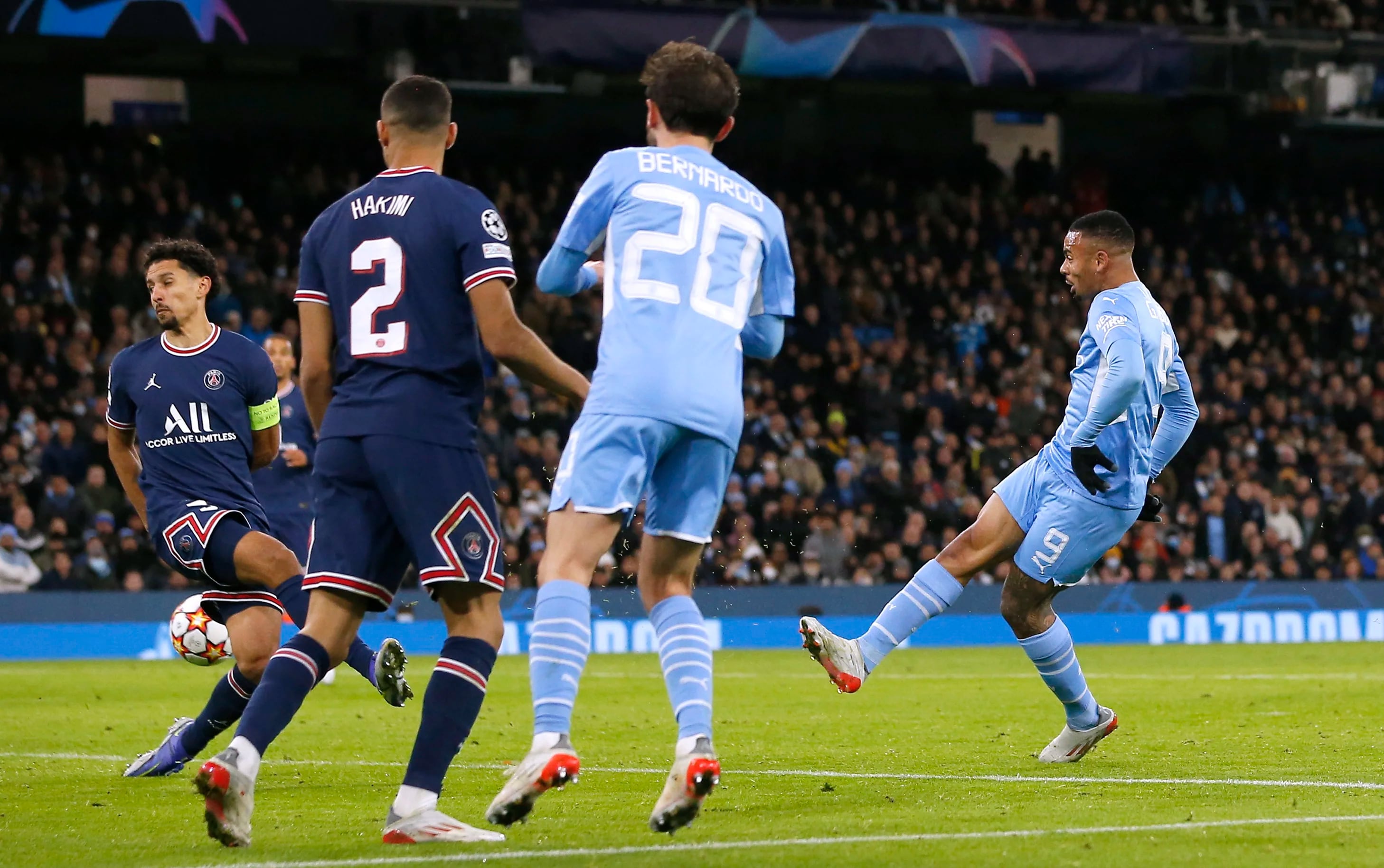 Gabriel Jesus anotó un gol para la victoria del Manchester City ante el PSG (REUTERS/Craig Brough)