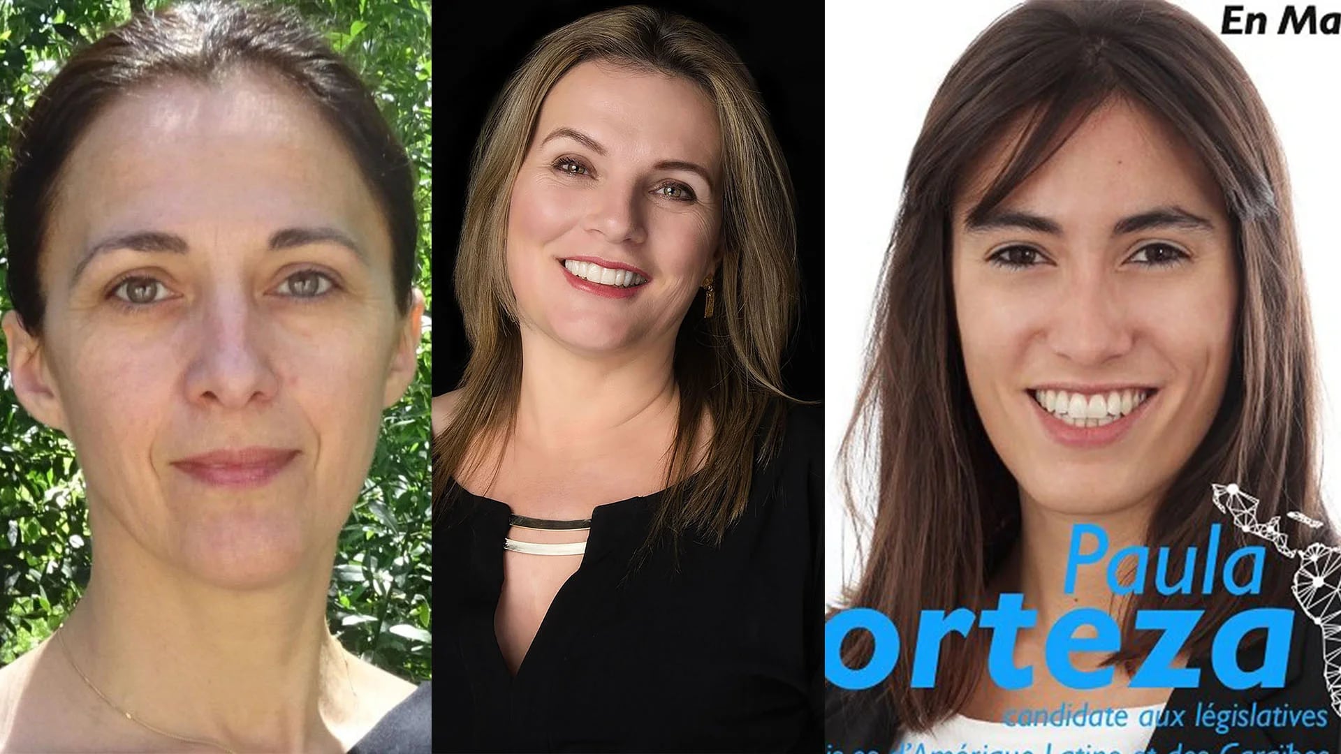 Stéphanie Lahana, Florence Baillon, Paula Forteza: tres de las candidatas a representar a los franceses que residen en América Latina