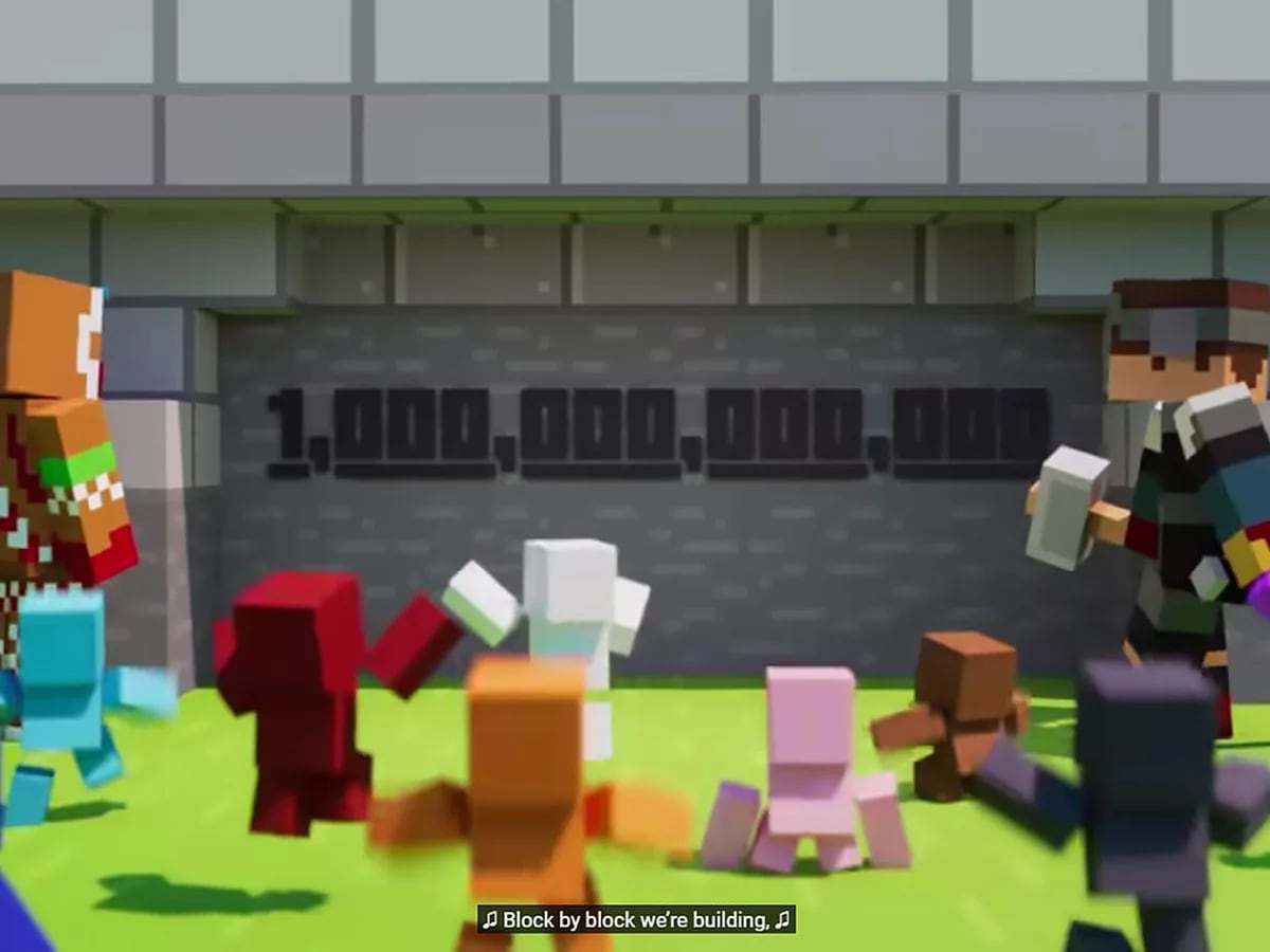 Minecraft tiene un nuevo récord en YouTube, logró más un billón de espectadores - Infobae