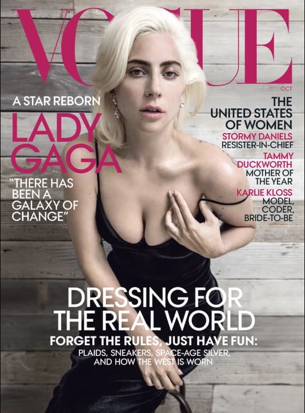 Lady Gaga protagoniza la portada de octubre de la revista Vogue