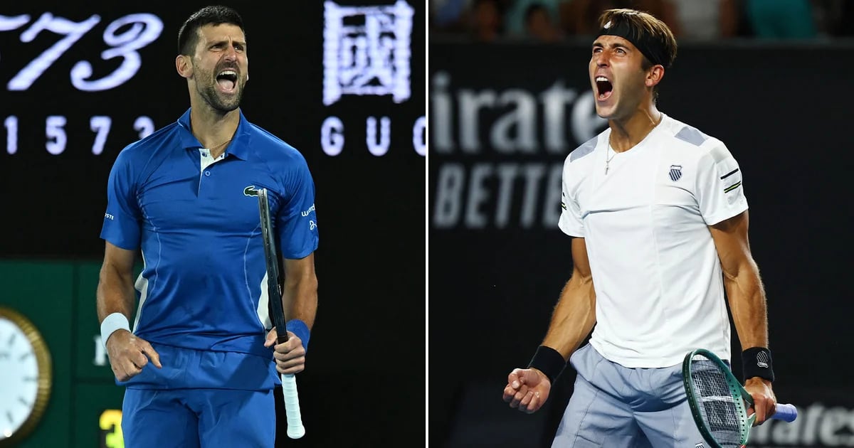 Los impactantes elogios de Djokovic hacia su próximo oponente en el Abierto de Australia, el argentino Etcheverry