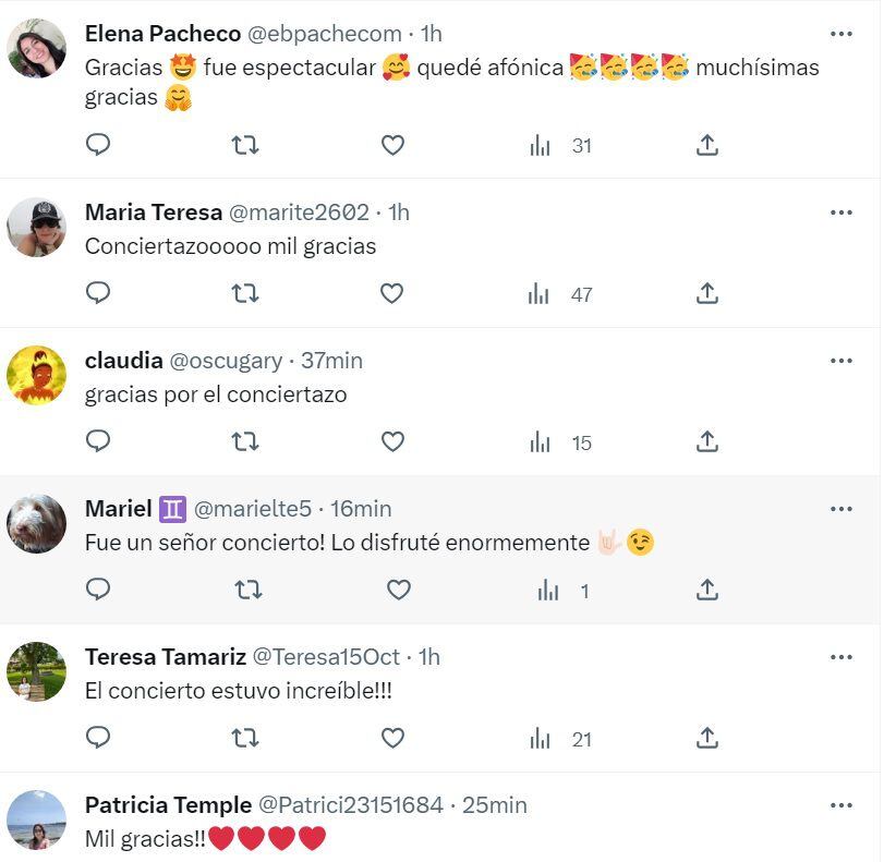Comentarios del público que asistió al concierto de Hombres G en Lima. TikTok