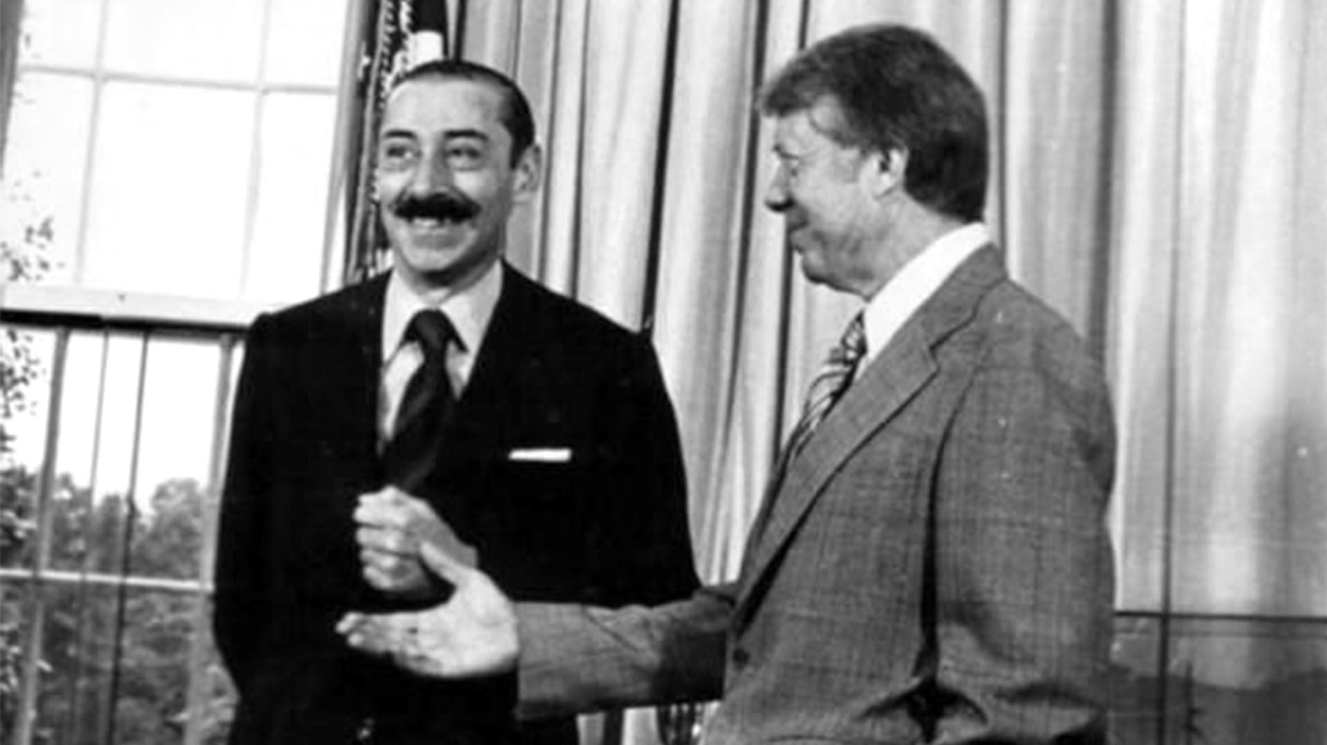 Jorge Rafael Videla junto a Jimmy Carter