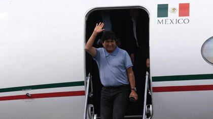 Evo Morales en su arribo a México (FOTO: GRACIELA LÓPEZ /CUARTOSCURO)