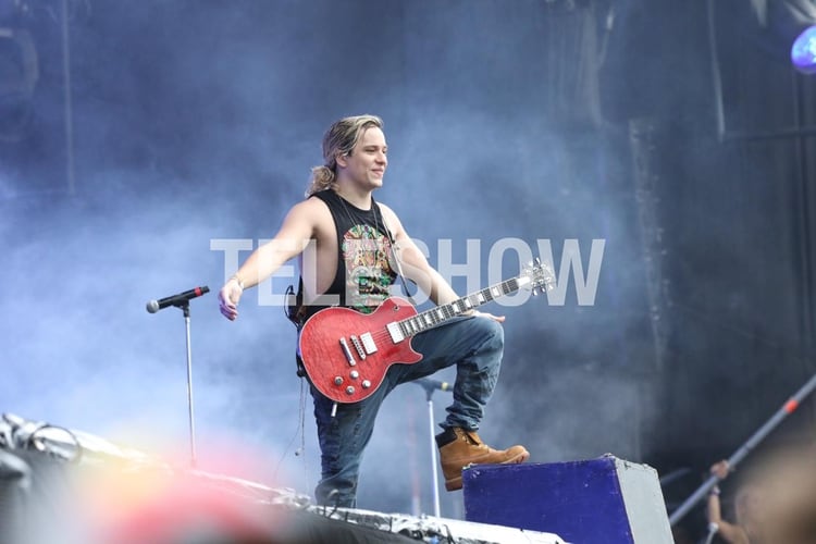 Guido Sardelli, en medio de su presentación