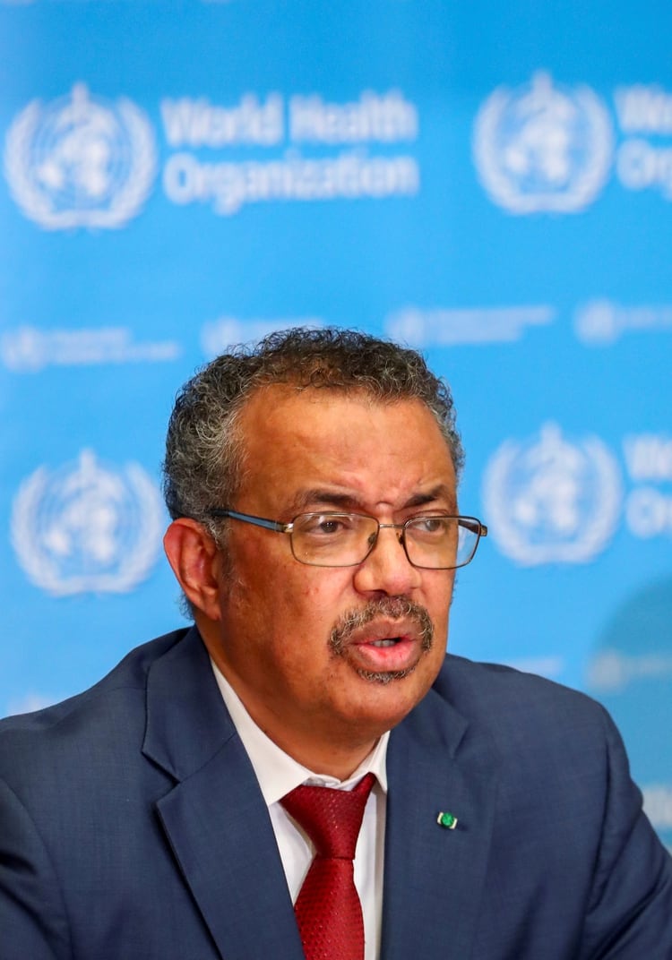 Tedros Adhanom Ghebreyesus, director general de la Organización Mundial de la Salud (REUTERS/Denis Balibouse/File Photo)