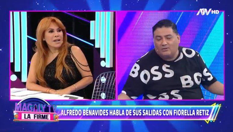 Alfredo Benavides habla de sus salidas con Fiorella Retiz. (Captura: Magaly TV La Firme)