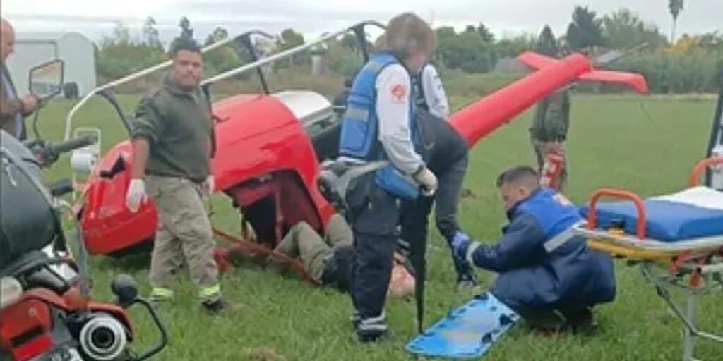 Accidente aéreo y milagro en Santa Fe: un helicóptero se estrelló en el aterrizaje y sus dos tripulantes lograron sobrevivir