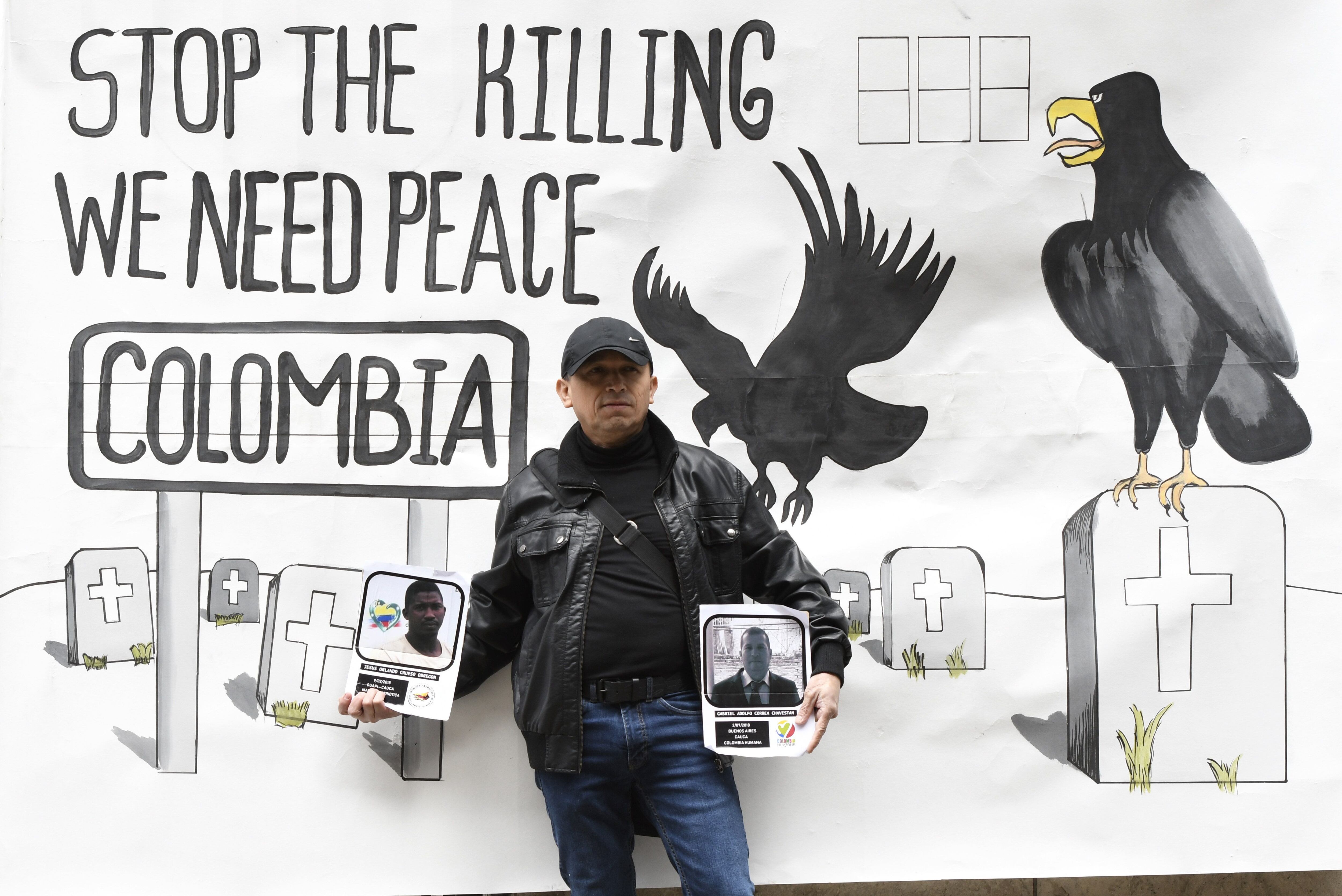 Protesta contra los asesinatos de líderes sociales en Colombia (Europa Press)