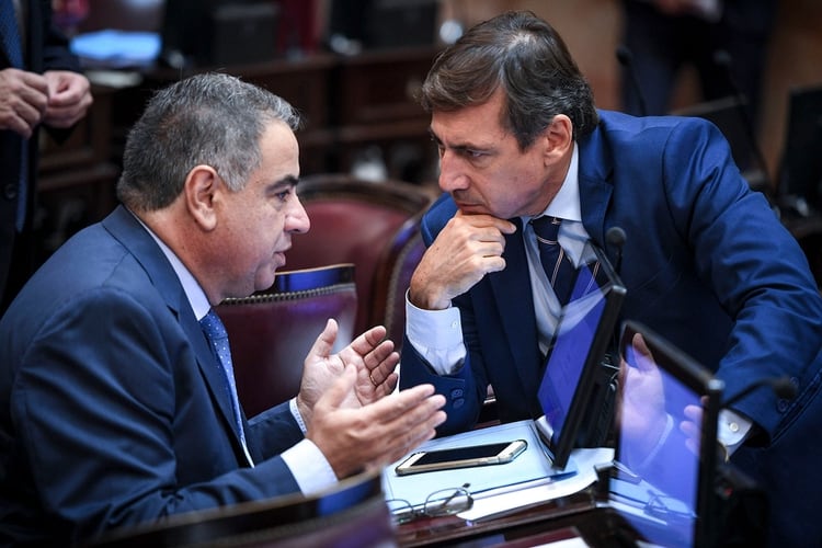 Julio Martínez y Luis Naidenoff, senadores de Juntos por el Cambio (Prensa Senado)