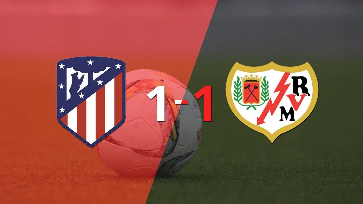 Atlético de Madrid logró sacar el empate de local frente a Rayo Vallecano