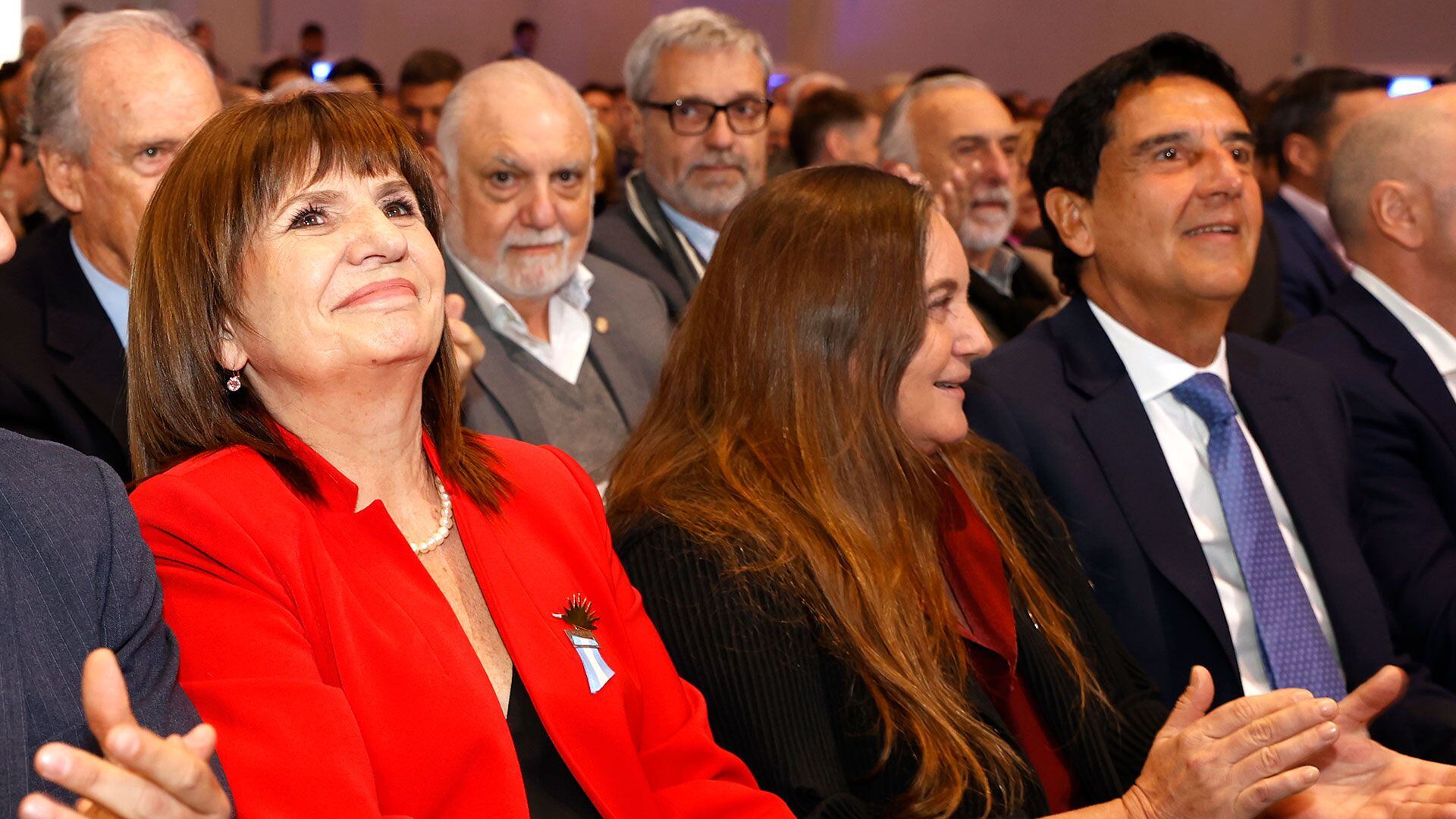 Bullrich, María Pía Astori, presidenta de la Fundación Mediterránea, y Melconian
