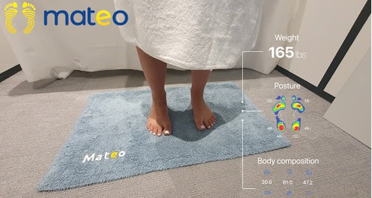 La alfombra identifica peso, postura y composición corporal del usuario.