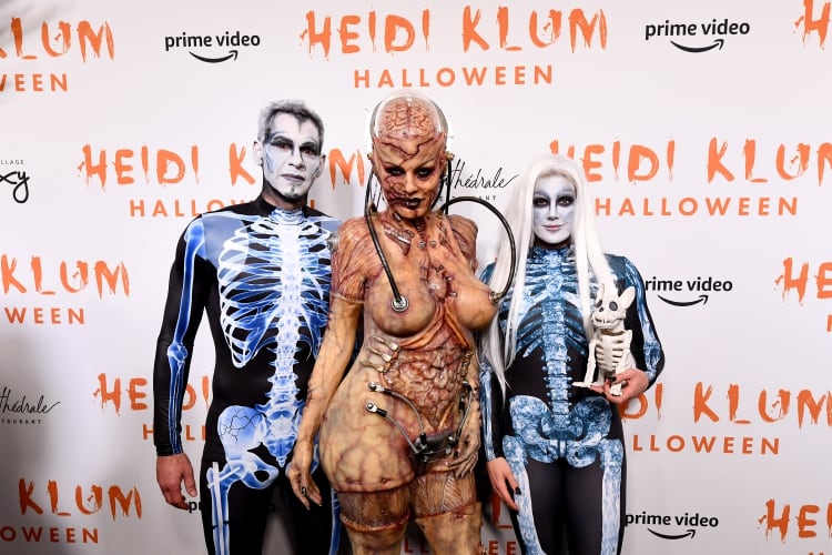 La fiesta de Halloween fue presentada por Amazon, donde Heidi Klum fue la estrella principal (AFP)