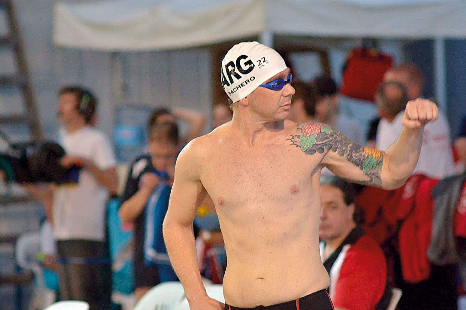 Sachero, que es representante nacional de la natación para trasplantados, competirá en  el próximo Mundial, a realizarse en  Inglaterra.