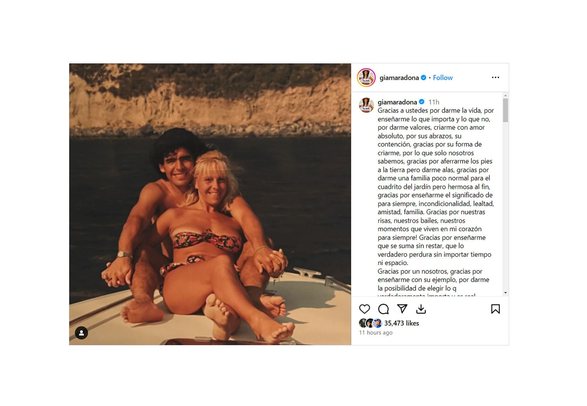 historia Gianinna Maradona
