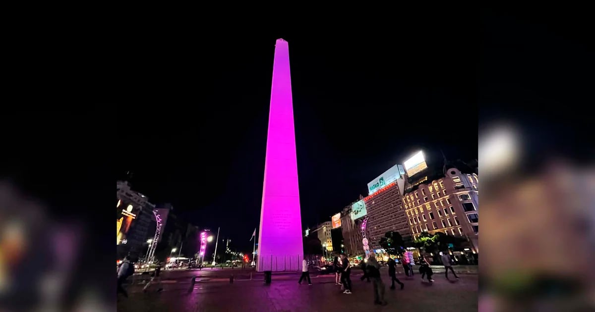 The city of Buenos Aires has lit up its monuments in purple to raise awareness of epilepsy