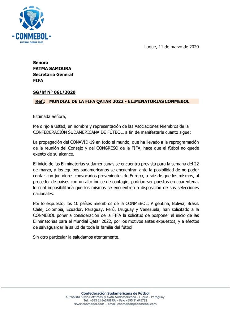 Partidos suspendidos por coronavirus - ¿Que eventos se suspendieron, pospusieron, etc?