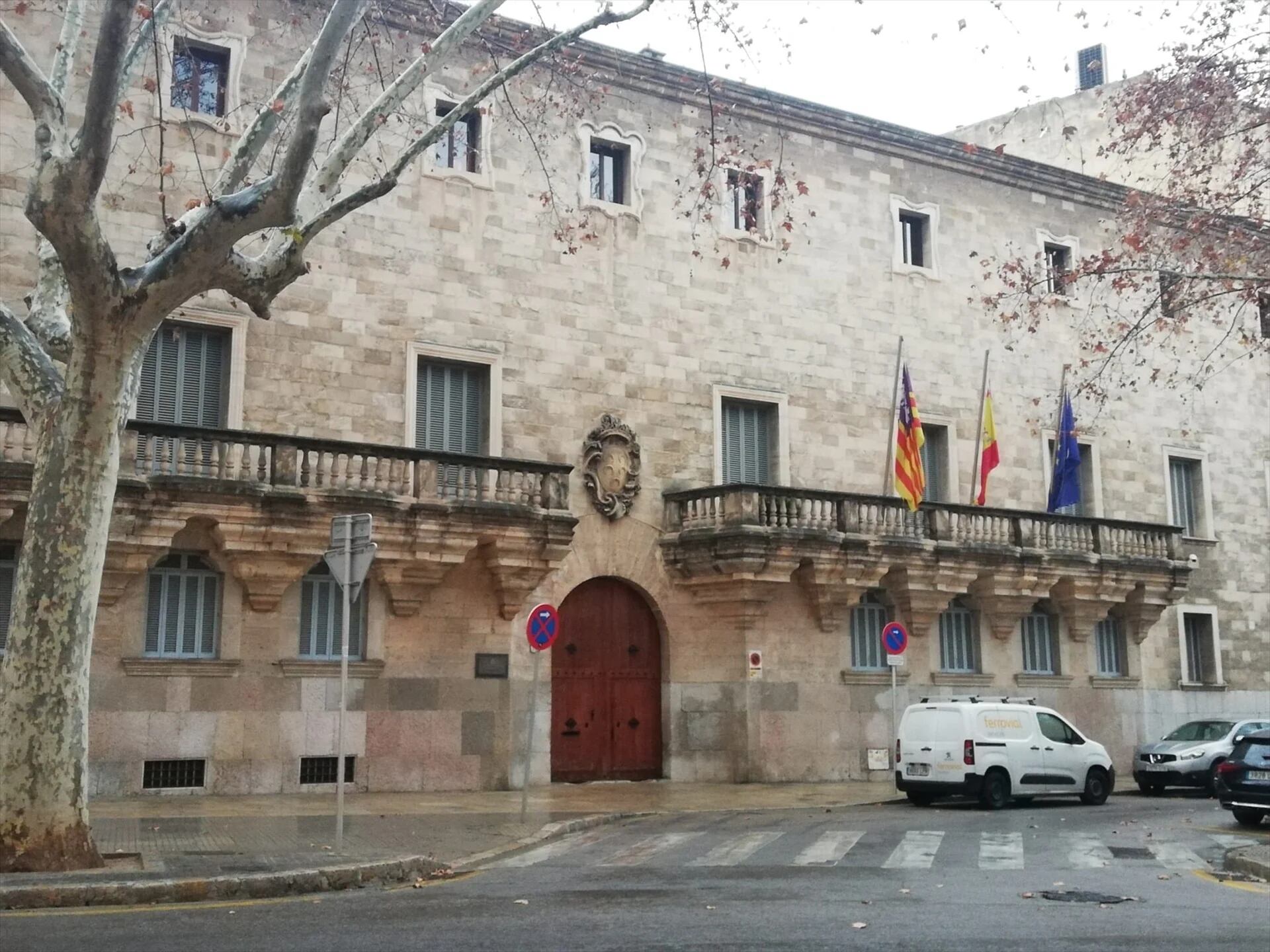 El Palacio de Justicia, sede del Tribunal Superior de Justicia de Baleares y la Audiencia Provincial, en la plaza Weyler de Palma. Foto de archivo.