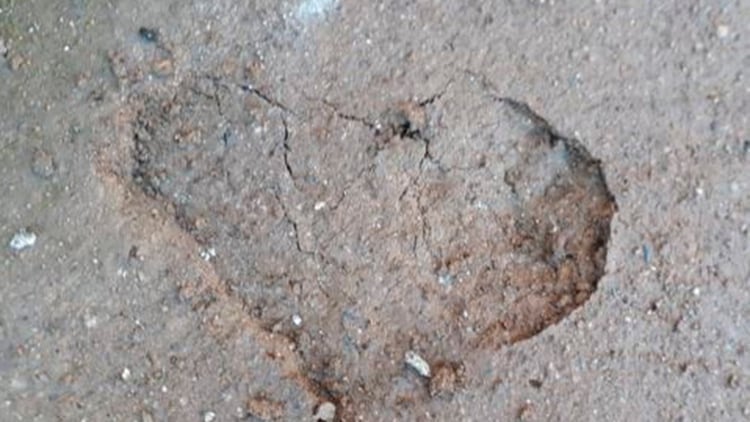 Uno de los agujeros que se encontraron en Machu Picchu, tras la irrupcin de los turistas en la ciudadela. (@Agencia_Andina)