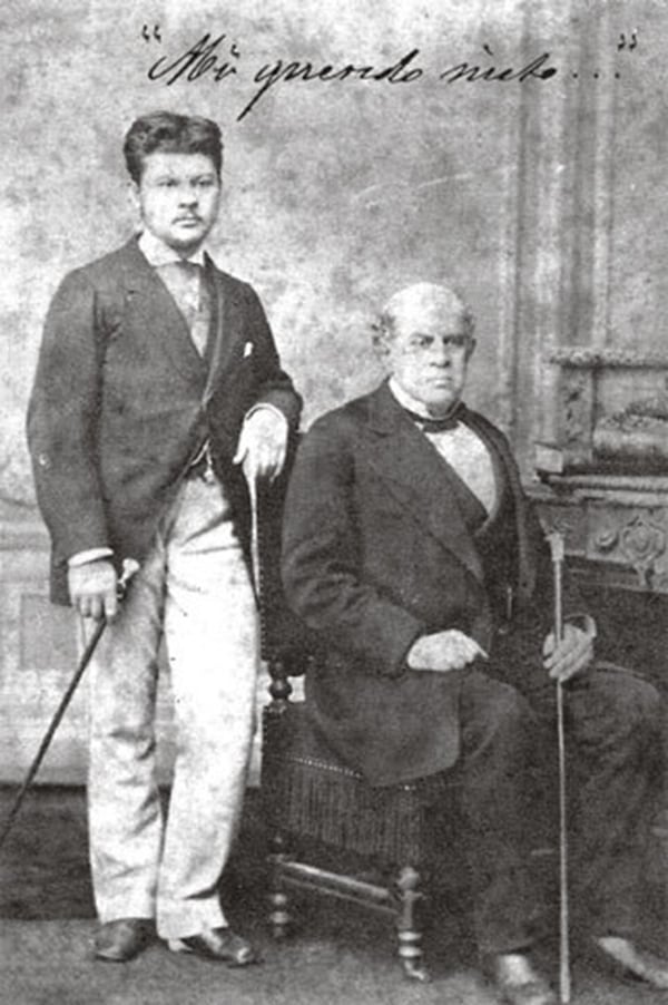 Sarmiento y su nieto, Augusto Belin