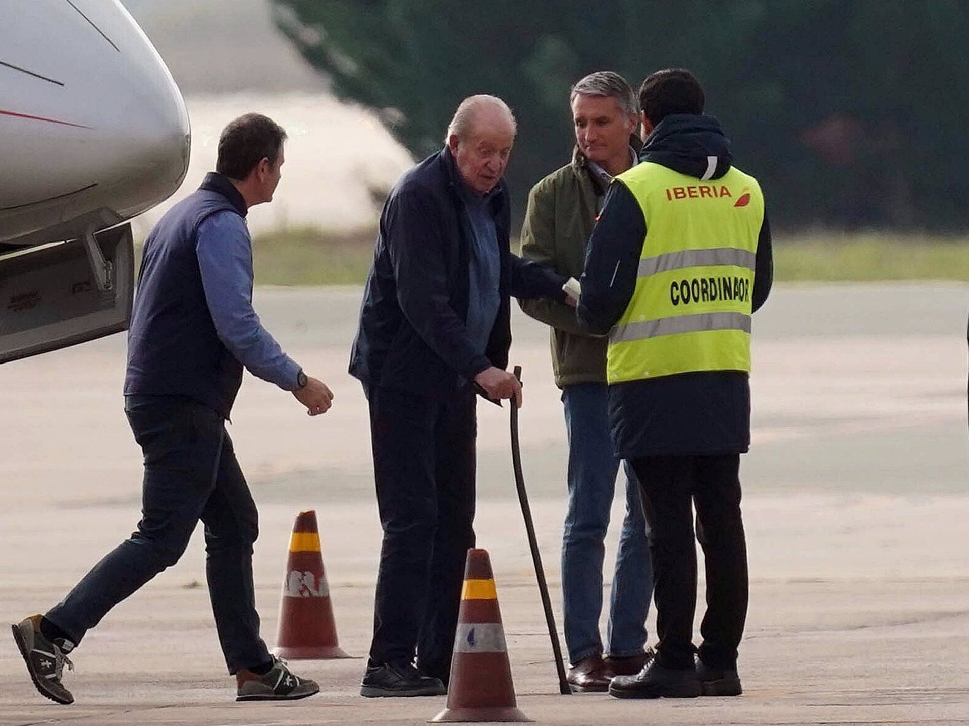 El Rey Juan Carlos, a su llegada a Vitoria. (Europa Press)