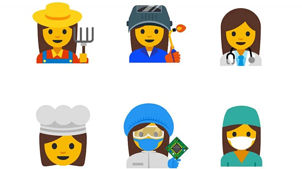 Si bien los emojis incluirán a mujeres, también habrá hombres en situaciones asociadas a lo femenino