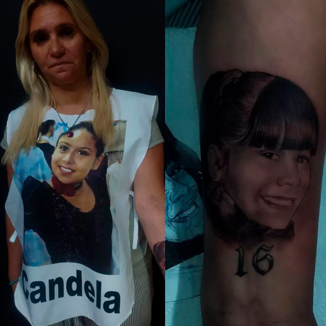 Carola Labrador se tatuó la cara de su hija, Candela, asesinada en 2011