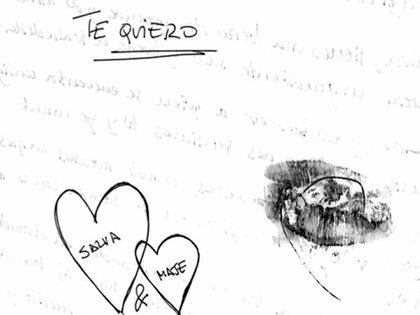 Una de las cartas que Maje le enviaba a Salva para hacerle creer que estaba enamorada de él