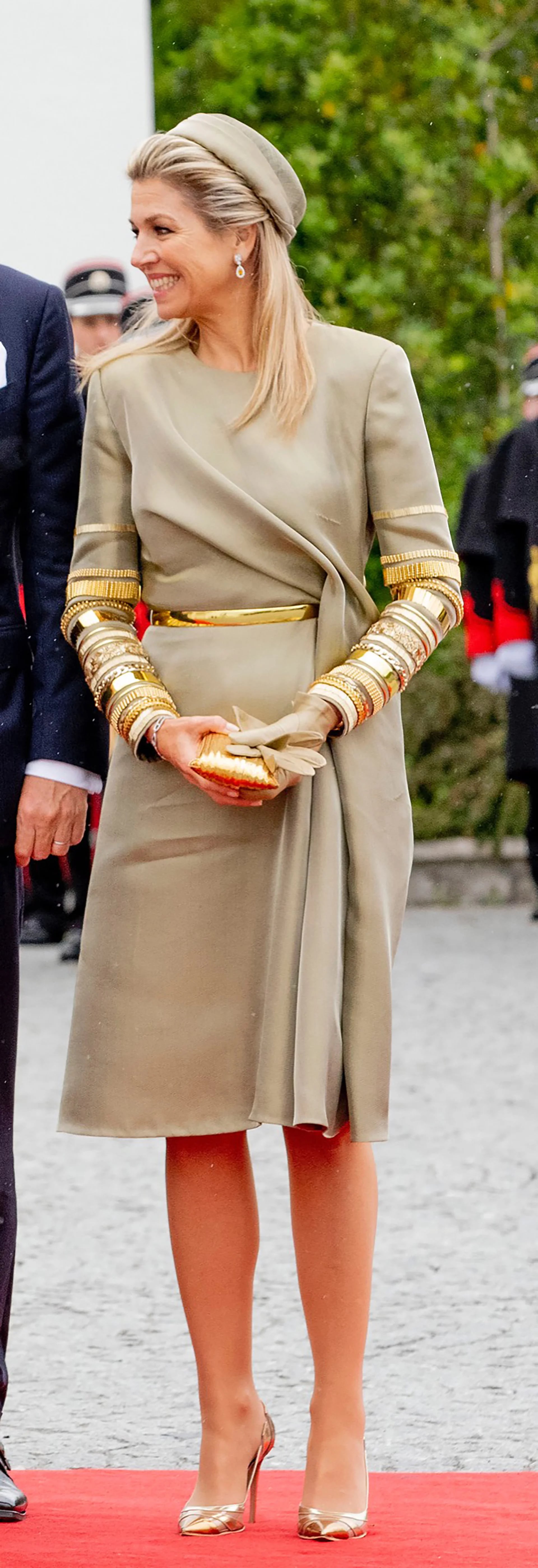 De dorado, la reina de Holanda supo brillar más que nunca.