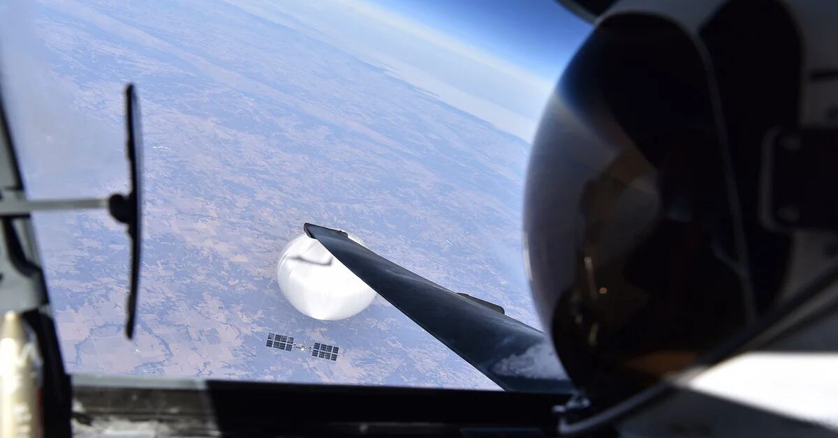 The Pentagon released a new photo of the Chinese spy balloon taken from a fighter-bomber