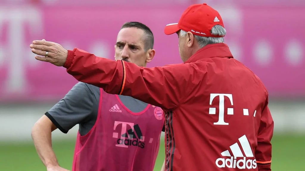 Ribery agradece que Ancelotti haya tomado las riendas del Bayern Múnich (AP)