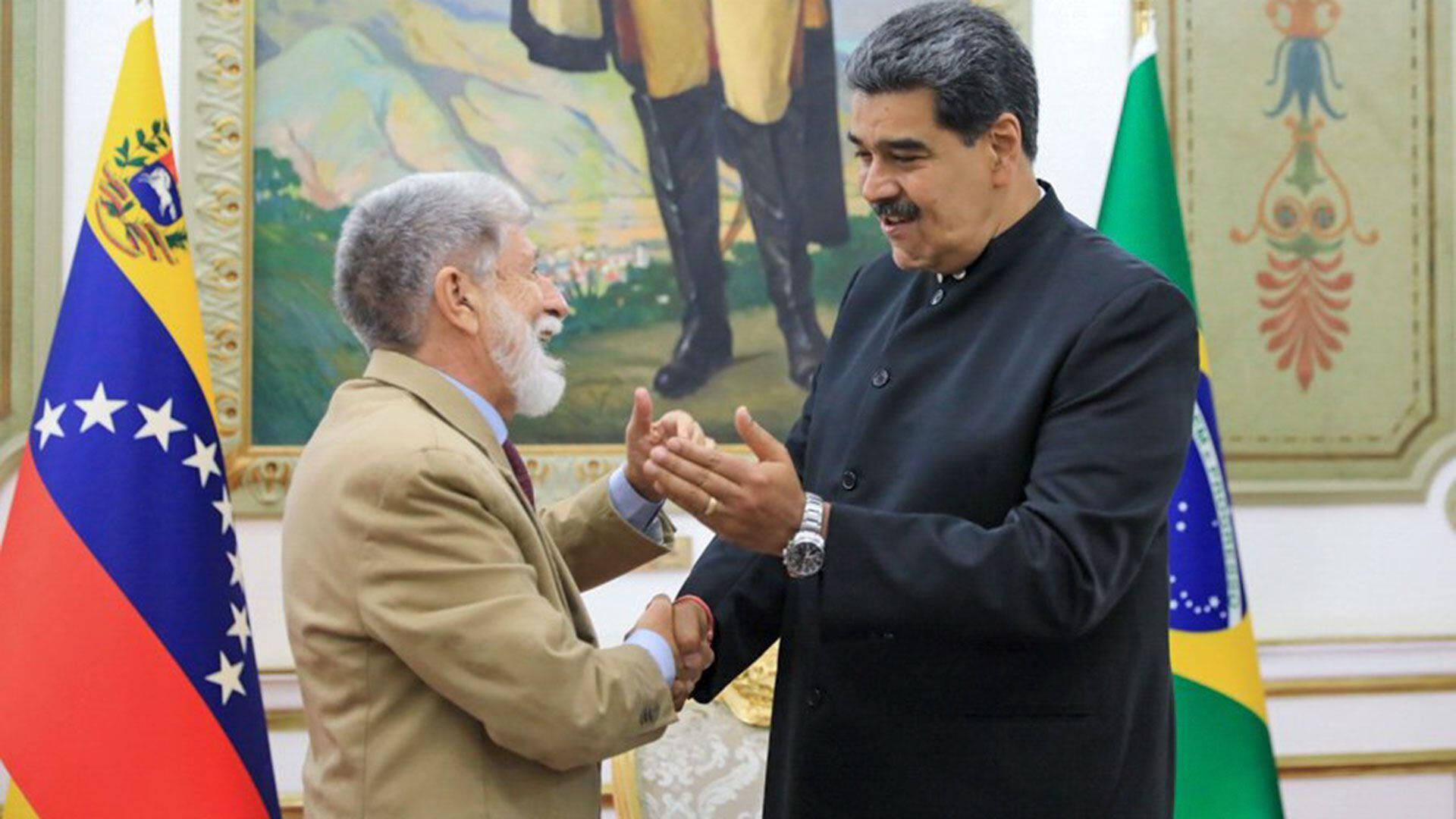 Nicolás Maduro recibió a Celso Amorim