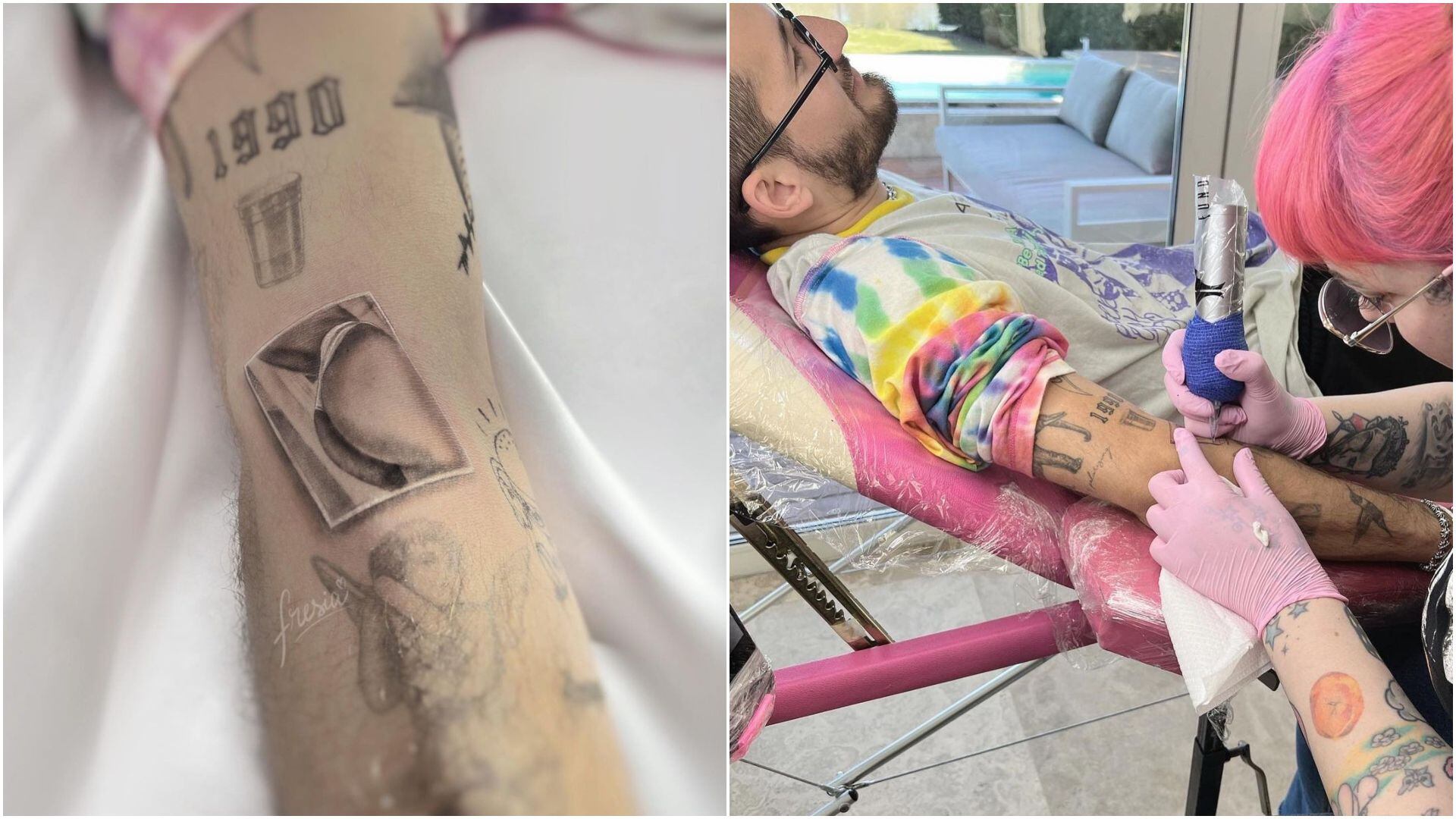 Ricky Montaner se tatuó la cola de Stefi Roitman