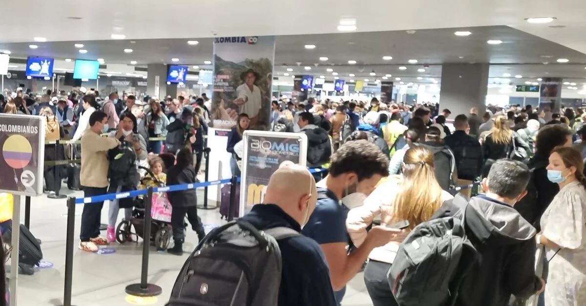 Collapse at El Dorado airport due to biometric migration service failure