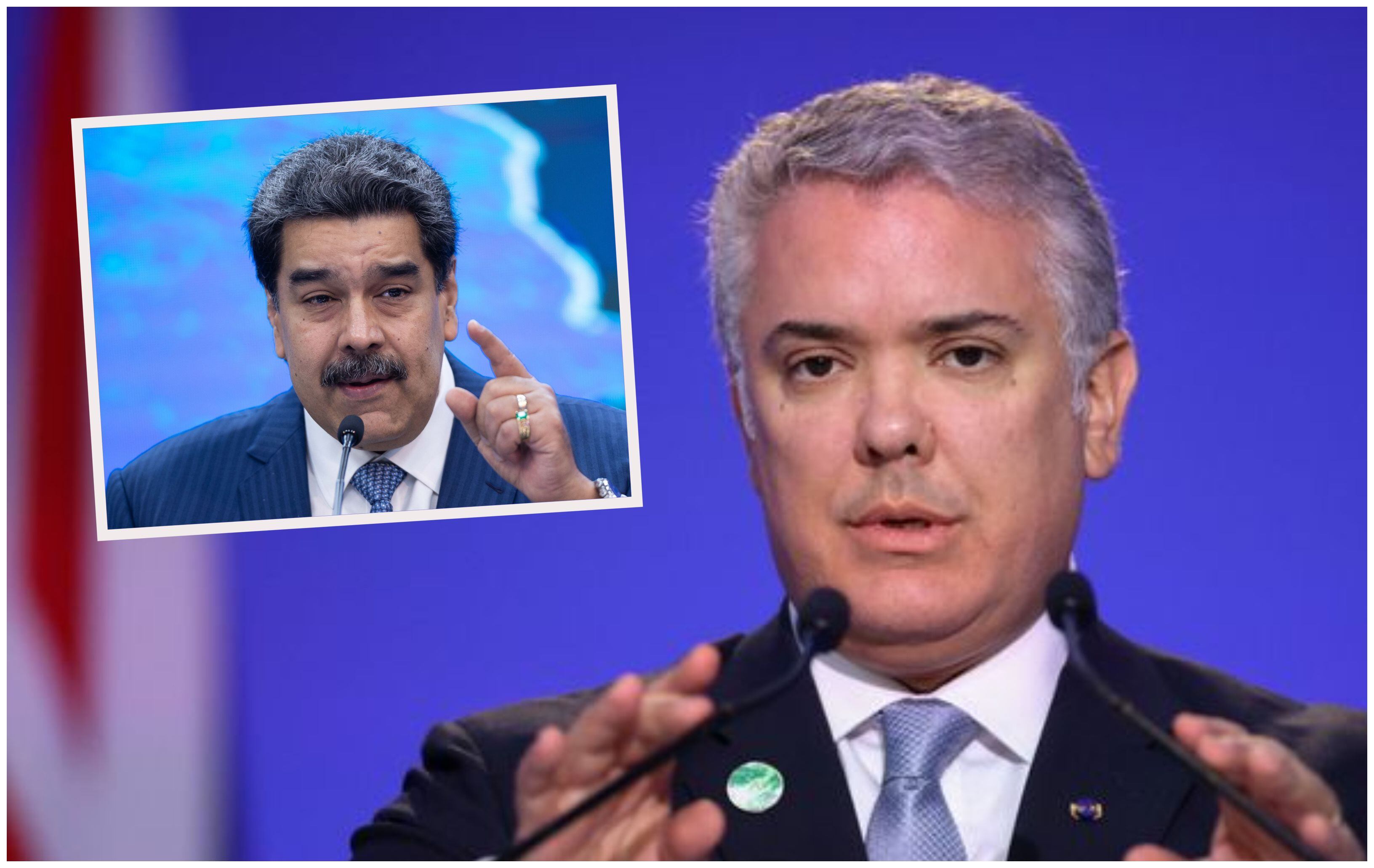 Iván Duque questioned the possibility of opening talks with Venezuela while Maduro is in power.  Photos: REUTERS (Hannah McKay) / EFE (Rayner Peña)