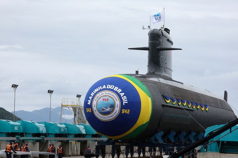 Así es el nuevo submarino diésel Tonelero (S-42), de la clase Scorpene,  construido en Brasil con tecnología francesa (REUTERS)