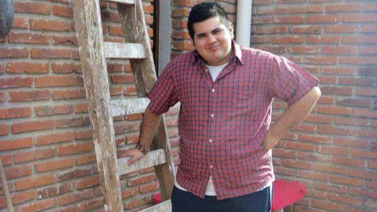 Diego cuando todavía era obeso. El peso sirvió para esconder el desarrollo de su cuerpo.
