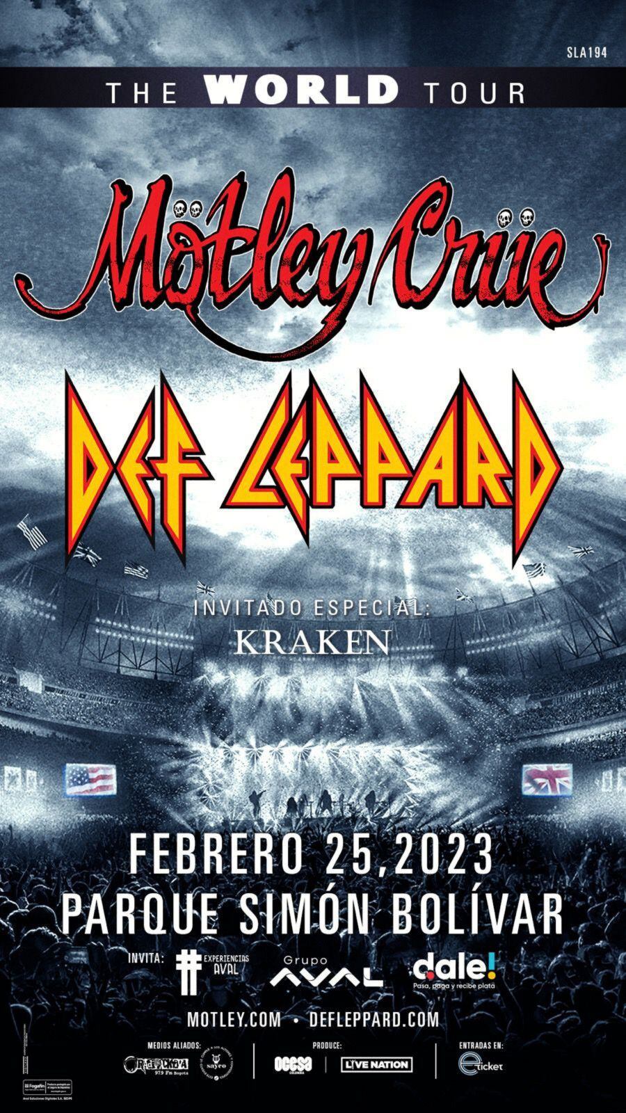 Kraken será el artista invitado en concierto de Def Leppard y Mötley Crüe en Bogotá