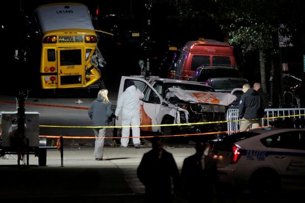 La camioneta usada en el ataque (REUTERS/Andrew Kelly)