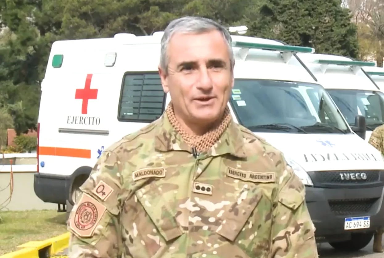 El coronel Sergio Maldonado es el director del Hospital Militar Central (Captura: Ejército Argentino)