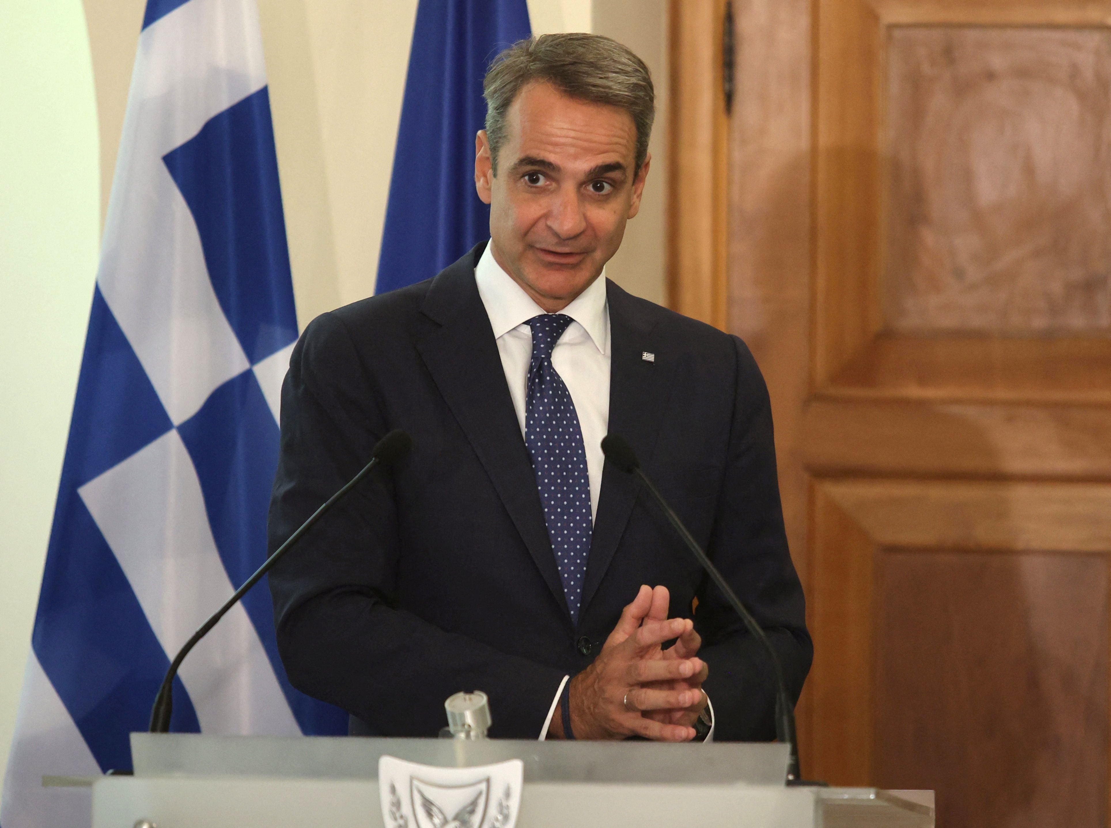 El primer ministro de Grecia, Kyriakos Mitsotakis. REUTERS/Yiannis Kourtoglou/Pool