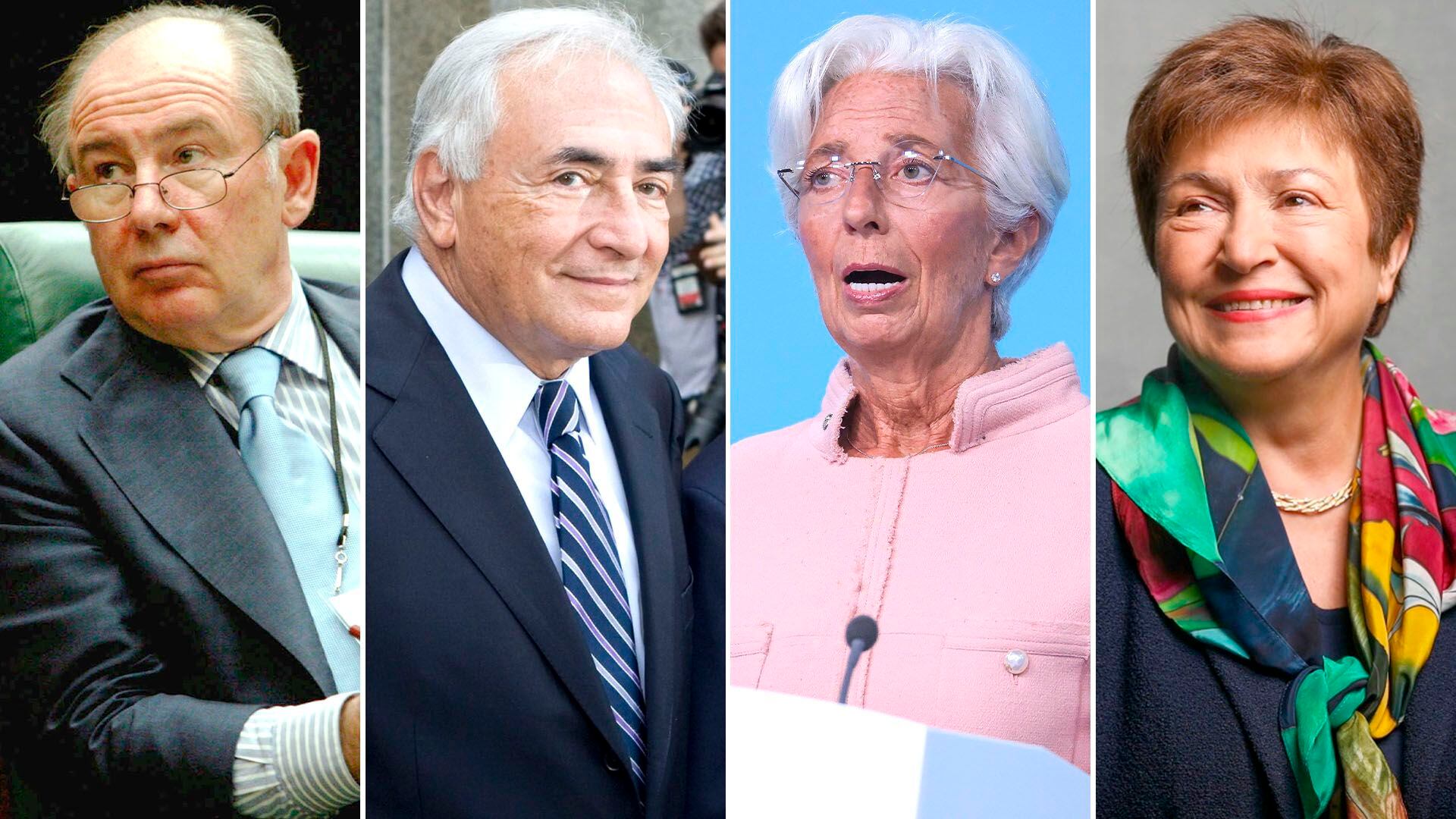Rodrigo de Rato Dominique Strauss Kahn Christine Lagarde y Kristalina Georgieva partida