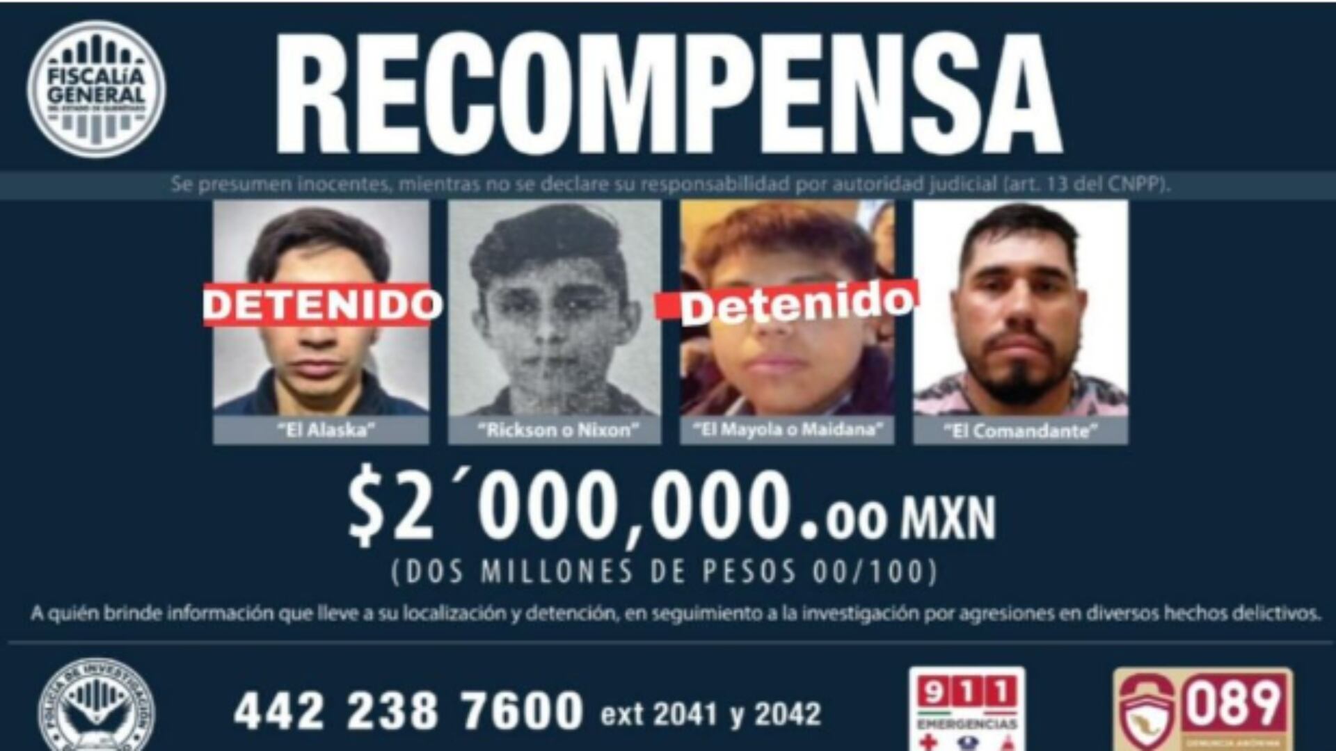 Detienen a cinco multihomicidas en Guanajuato